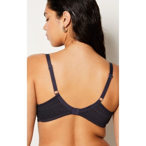Etam IDOLE Bra No.4 Classique Lightly Lined Demi Bra Anthracite‎ 38D - Picture 2 of 16